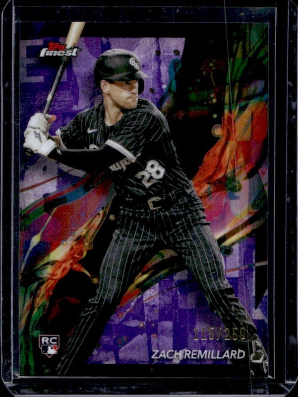 2024 Topps Finest Zach Remillard RC Purple Refractor Common #/250 White Sox