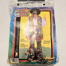 Vtg 60's Hippie Dippie Man Halloween Costume Adult Plus Size 54 OSFM, 2001 Forum