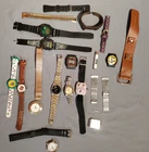 LOT VTG WATCHES & BANDS BARNEY WRANGLER FOLIO PEARL GITANO LINEL & FAKE(?) ROLEX