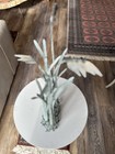 Mid Cent Modernist Bronze Verdigris Cattails and Grasses Kinetic Art Sculpture — photo 4