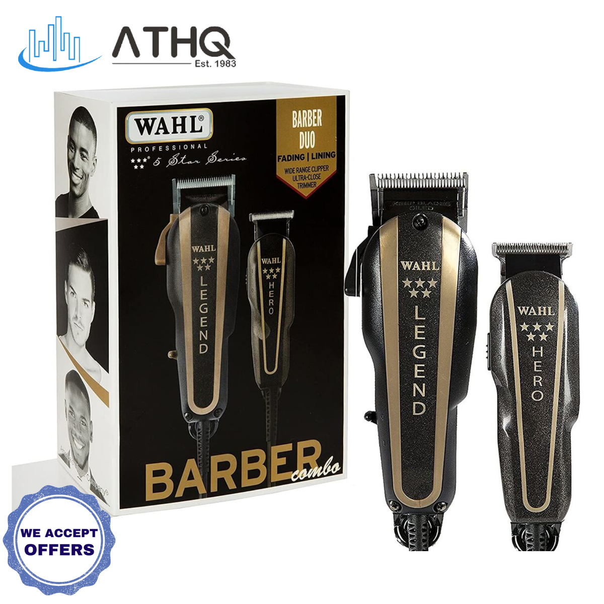 WAHL HERO & LEGEND バリカンセット Wahl 8180 Professional 5-Star Series Barber Combo Legend Clipper
