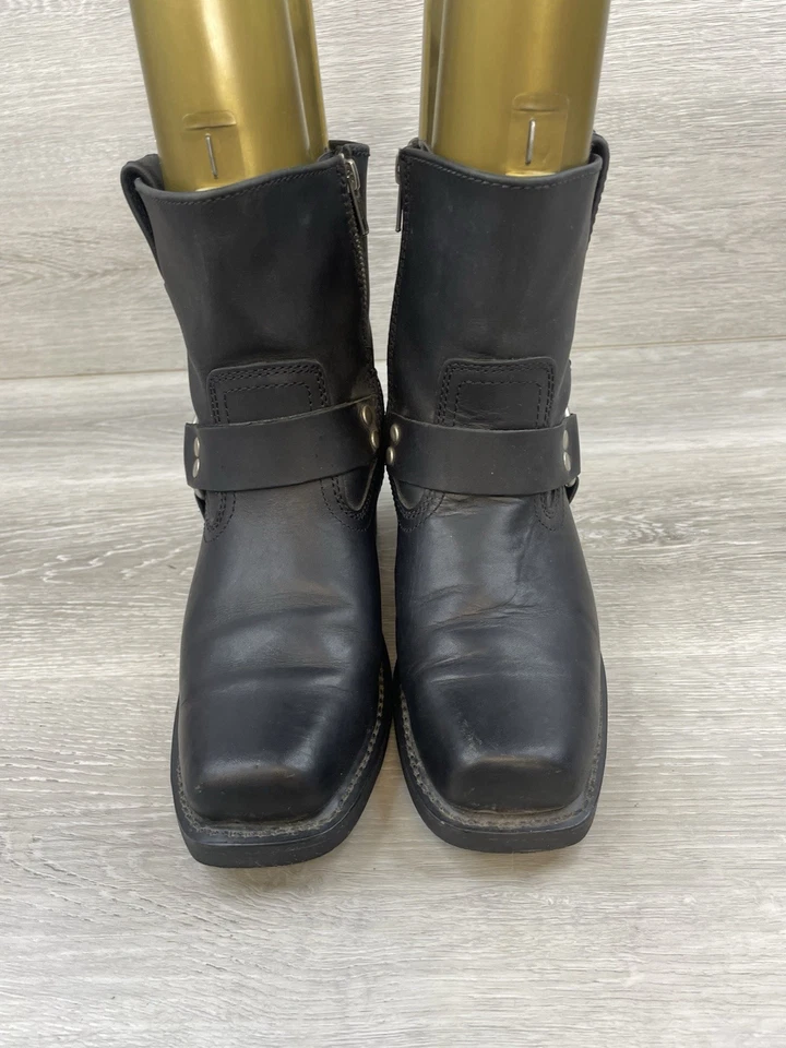 Xelement Negro Arnés Moto Botas Media Pantorrilla Mujer’s 7 Motociclista Montar Hebilla Foto 2 de 4