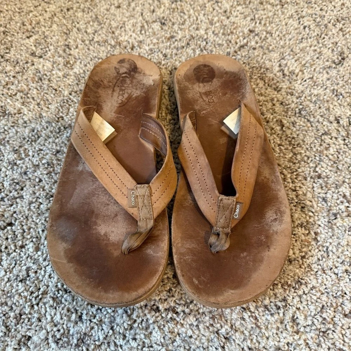 Chaco Classic Flip Flops Mens Size 13 Brown Summer Beach Athletic Comfort Sandal Chaco Brown Flip Flops for Men for sale | eBay main image 4