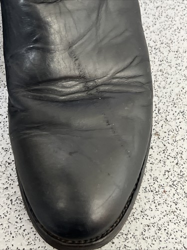 Vinted Malboro Boots Size 40 UK 6.5 Real Lather Black Calf Round Toe Pull On - Imagen 17 de 20