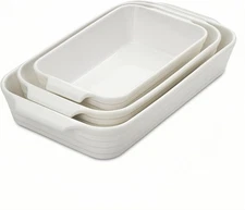 Oven casserole, ceramic baking dish 3-piece set, baking dish casserole set.