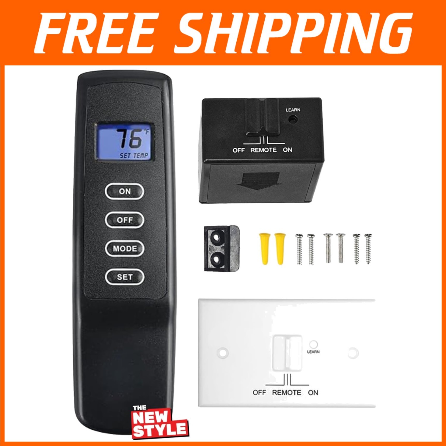 Upgraded Gas Fireplace Remote Control Thermostat Kit