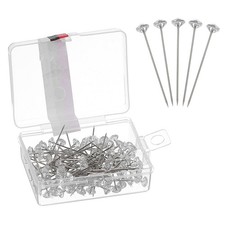 200pcs Bouquet Pins, 1.5 Inch Corsage Pins Flower Pins Straight Head Pin, Clear