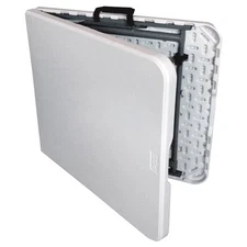 Peakform 4' Adjustable Height Folding Table Off-White