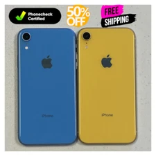 Apple iPhone XR - Black Yellow Blue - 64GB Unlocked Verizon Cricket iOS Good