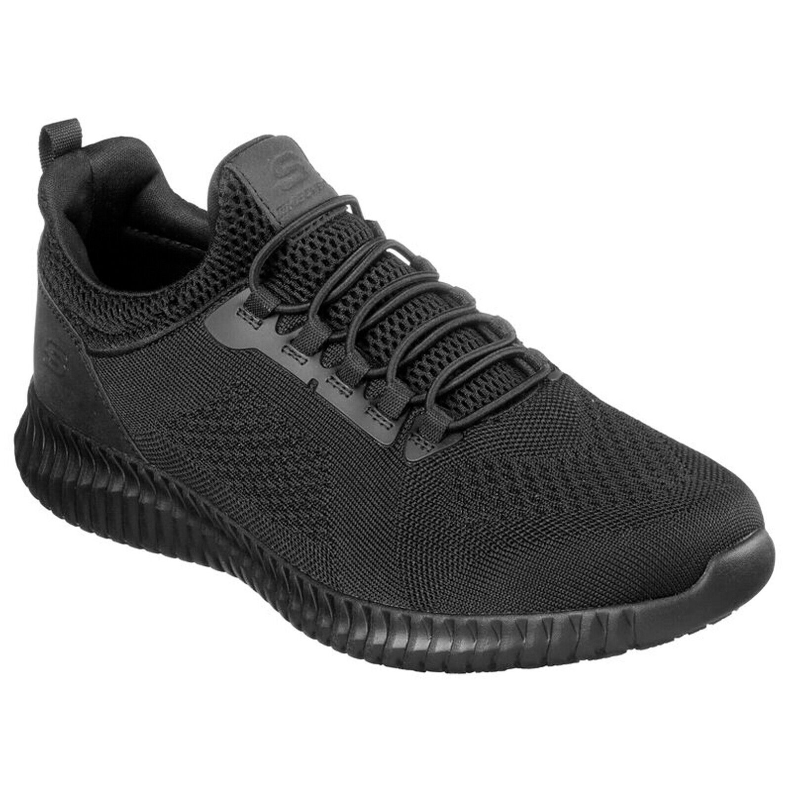 Skechers Mens Work Trainers Relaxed Fit: Cessnock Slip Resistant Mesh Shoes Regularnie przechowuj nową pracę