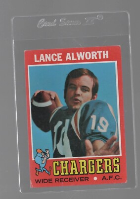1971 Topps Football #10 Lance Alworth San Diego Chargers HOF EX See Scans