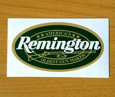 2 Two Remington Rifle 3.5 X 1.75 Thick Vinyl Decal Stickers  Free Usa Flag