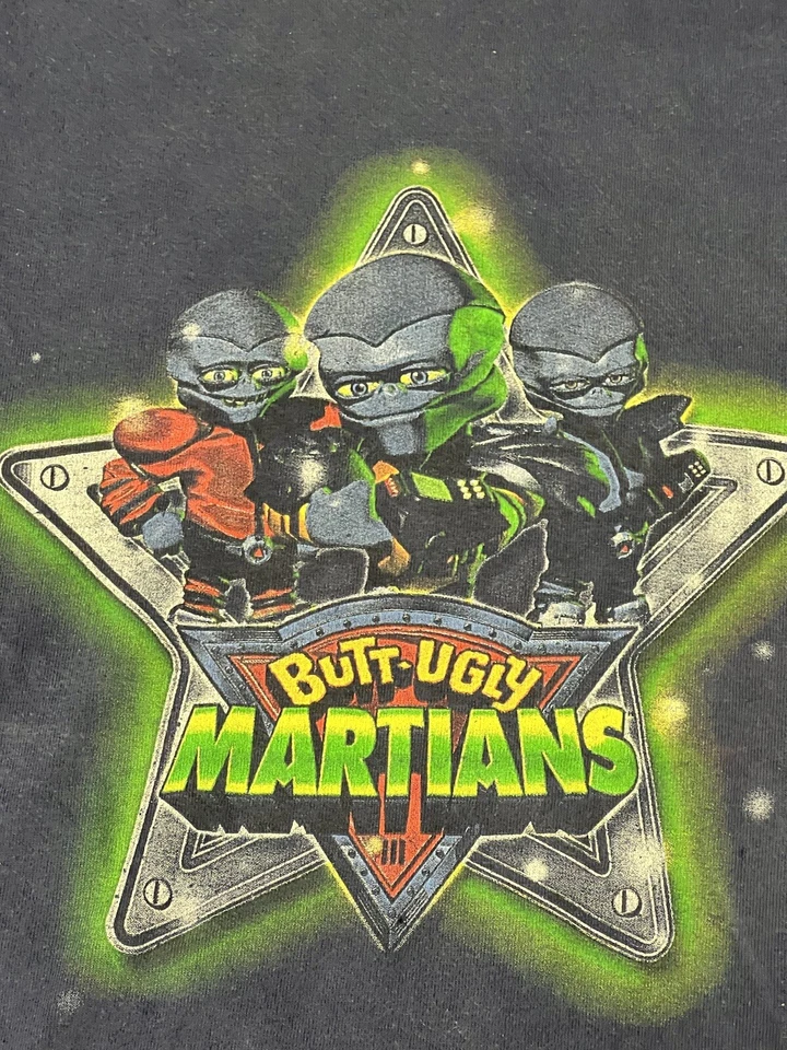 Camisa promocional vintage anos 90 Y2K gigante Nickelodeon BUTT UGLY MARTIANS desenho animado tamanho XL - Imagem 4 de 4