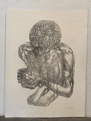 Unique Vintage Signed Limited Edition (149/175) Etching WE ARE ALL IN ONE