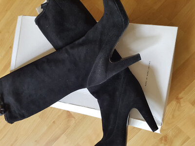 Stiefel schwarz velour Gr. 40 Marc by Marc Jacobs