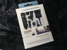 LOT OF 5 AUDIO-TECHNICA ATR3350 OMNIDIRECTIONAL LAVALIER MICROPHONES- NEW IN BOX