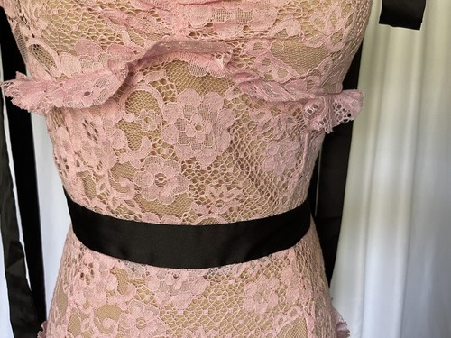 For Love & Lemons Pink Iris High Low Spitzenkleid Gr. XL - Bild 5 von 17