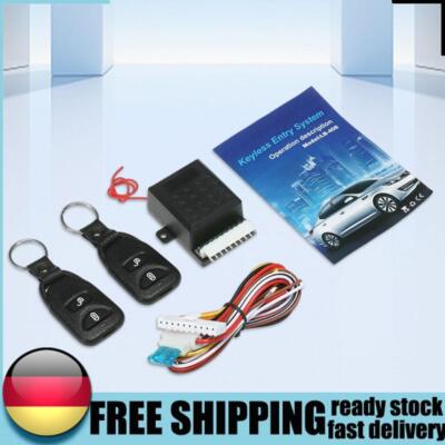 12V Car Door Lock with 2 Remote Control Auto Remote Central Kit Universal