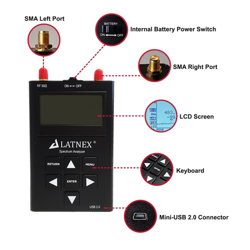 SPA-3G Analizzatore di spettro RF per bande combinate 3G RF Explorer - Radio prosciutto, WiFi - Foto 2 di 11