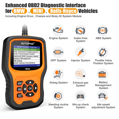 for BMW All System Auto OBD2 Scanner Diagnostic Tool ABS DPF EGS Transmission