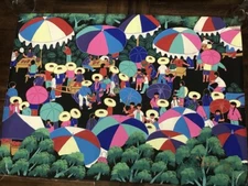 Umbrella - Original Chinese Farmer Painting 15" x 21"