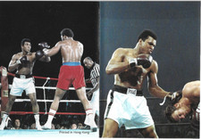 1991 AW SPORTS BOXING MUHHAMAD ALI VS GEORGE FORMAN MISPRINTED CARD PAMPHLET