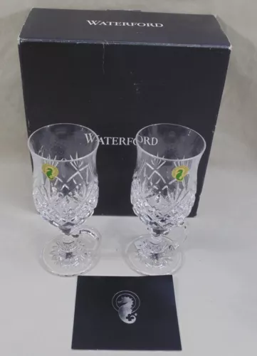 New Pair of Waterford Huntley Irish Coffee Mug Glasses S/2 Crystal 40030850  