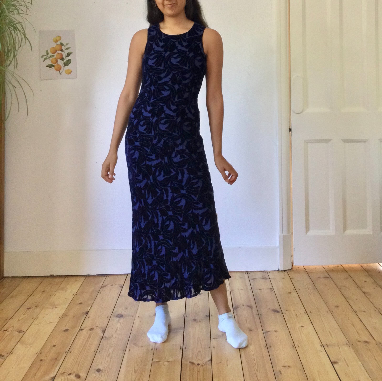 Vintage 90s Patsy Seddon Silk Blend Devore Dress … - image 16