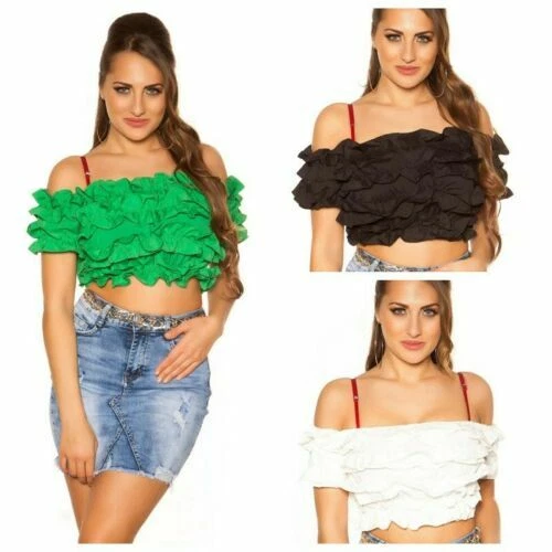T-shirt, maglie e camicie da donna crop top in cotone