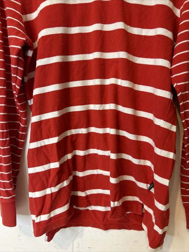 Vintage Bike Air Red/White Stripped Long Sleeve Shirt Size Small + Free Postage - Picture 3 of 8