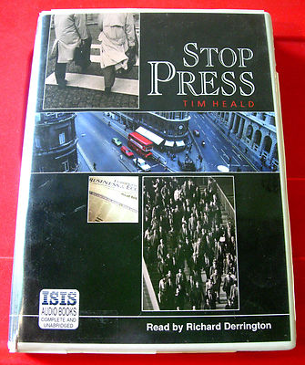 Tim Heald Stop Press 8-Tape UNABRIDGED Audio Book Richard Derrington Journalism