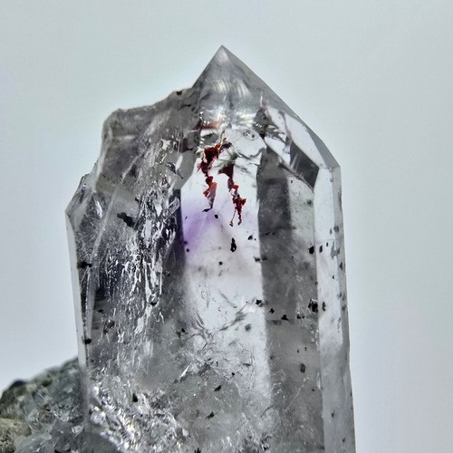 Harlekin Enhydro Amethyst, Chlorit, UV Calcit Streep Mine Gob Namibia 38*28*26mm - Bild 8 von 17