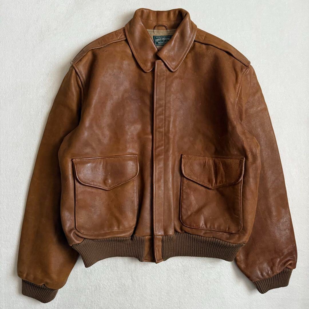 ジャケット・アウター Polo by ralph lauren A-2 jacket 90's Vintage 90's Polo Country Ralph Lauren A-2 Leather Flight