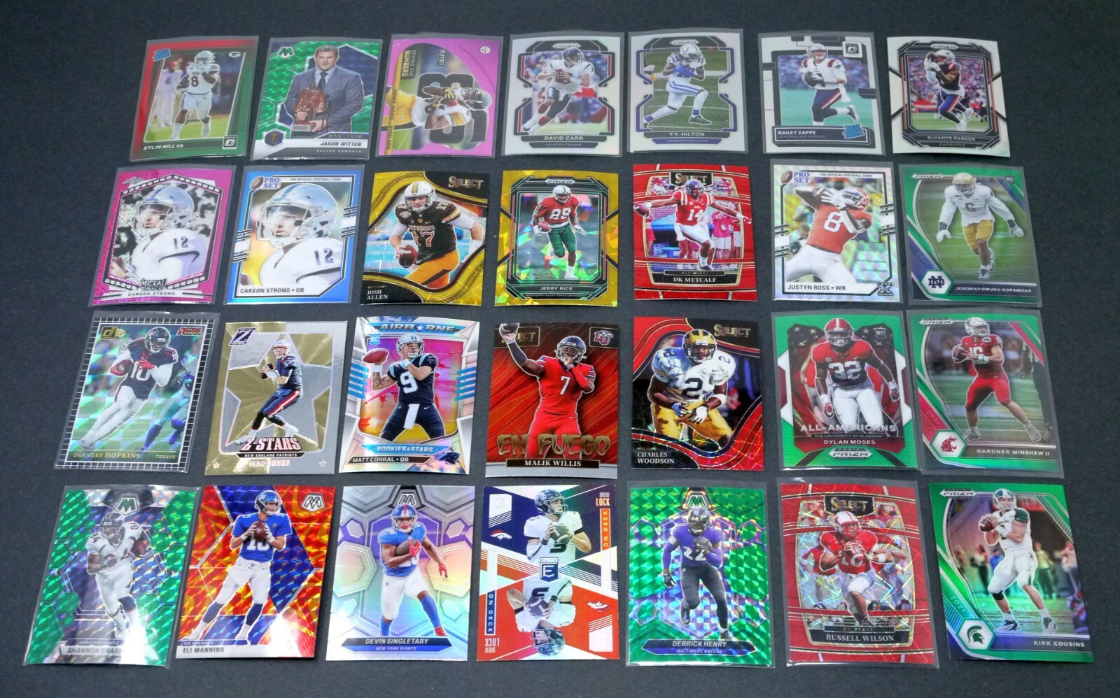 Lot of 28 Various Modern NFL Inserts and Parallel  Football Cards Big Names