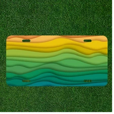 Custom Personalized Auto Tag With Cool Wacky Creative Pattern Design