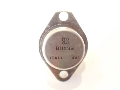 2 Transistors BUX39 SGS NPN De Puissance 120V 30A - Format TO3, Neufs, Fabrication Philippines