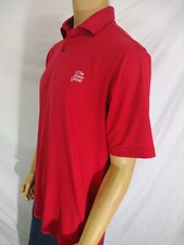 F & G TECH Made in USA GOLF POLO SHIRT SS Mens Large Red Honda Classic Florida