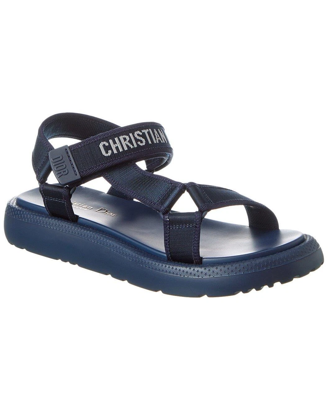 Sandales plates DIOR Dioriviera D WAVE WAVE tissu technique ruban papa chaussures