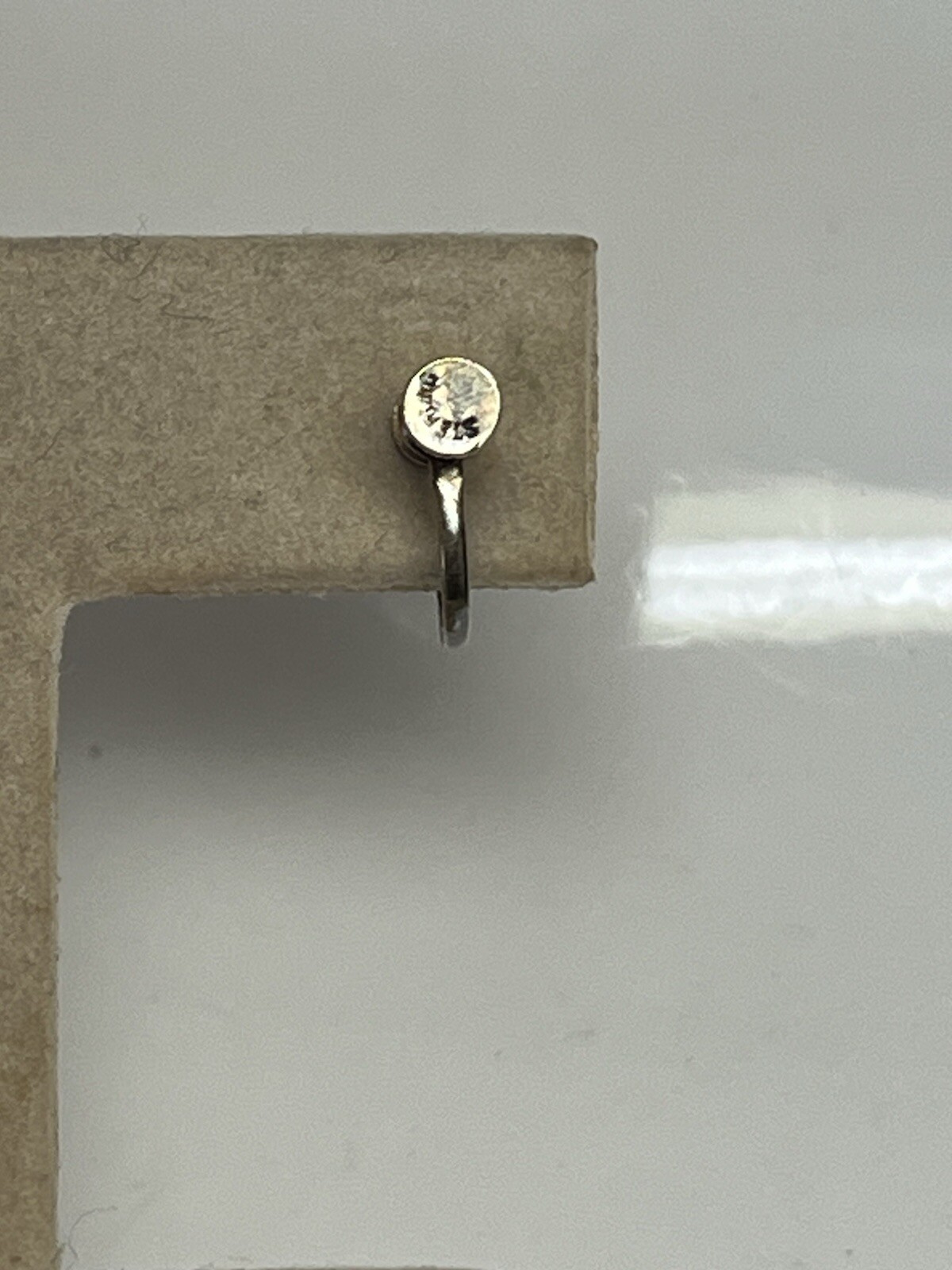 Large Sterling Rhinestone Solitaire Earrings, Pro… - image 6