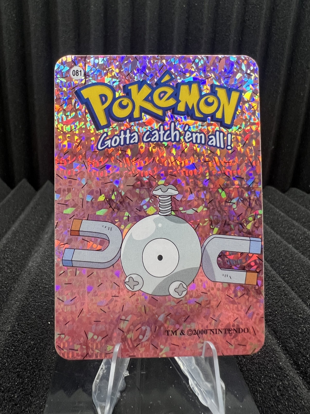 Magnemite #81 - Vintage Vending Machine Prism Sticker 2000 - Pokemon Card