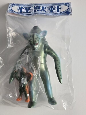 KAIJUKEN Silver Kamen TIGRIS ALIEN + mini INVES Sofubi Vinyl Marmit Japan 8.5''
