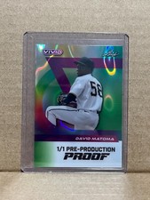 David Matoma 2024 Leaf Vivid Baseball 1/1 Pre Production Proof