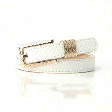Hollow PU Leather Belt Waist Band Pin Buckle Waistband Ladies Dress Strap.