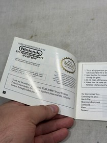 Solar Jetman Hunt For The Golden Warpship Manual Only Nintendo NES