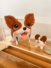 Chubby Puppies Puppy Spin Master Brown Papillon Dog, Works Mom Mini Lot