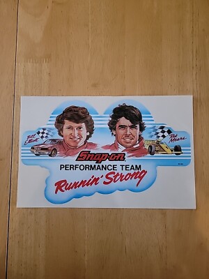 Vintage Snap On Performance Team Runnin' Strong Rick Mears & Bill Elliott Decal