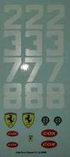 Repro 1/24 Cox Ferrari F1 & BRM Decal Set