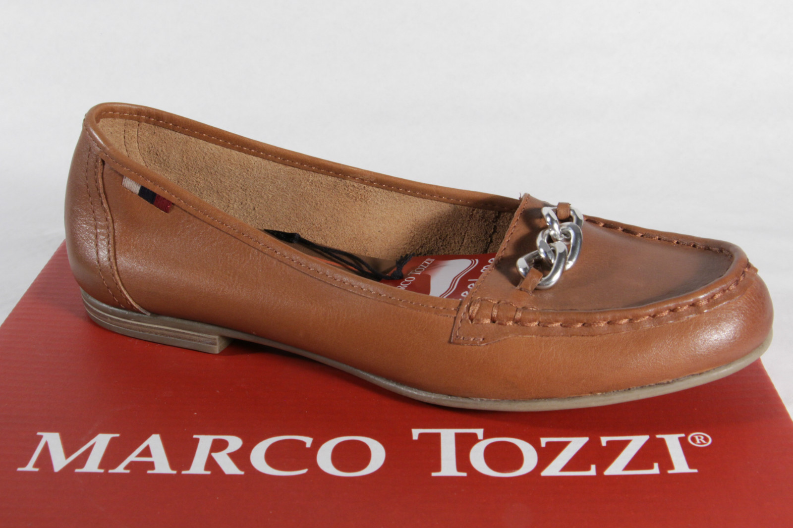 Marco Tozzi Mujer Mocasines Zapatillas Bailarina Braun Zapatos Mujer Piel Nuevo