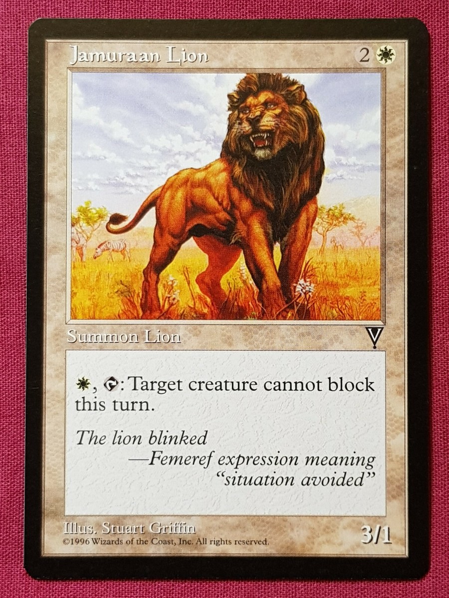 Magic The Gathering VISIONS JAMURAAN LION white card MTG | eBay Magic The Gathering VISIONS JAMURAAN LION white card MTG | eBay