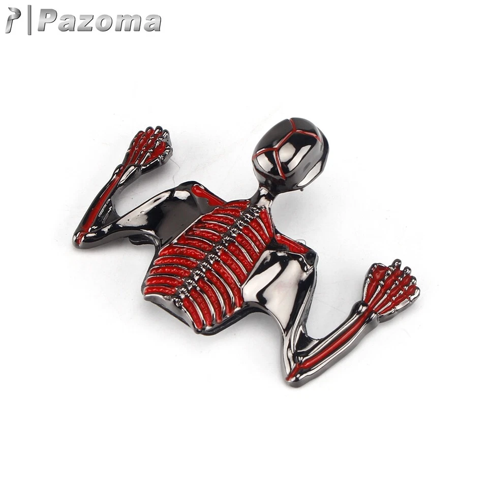 7 in Headlight Visor Fender Ornament Evil Skull Skeleton For Harley Dyna Touring - Image 3 of 4